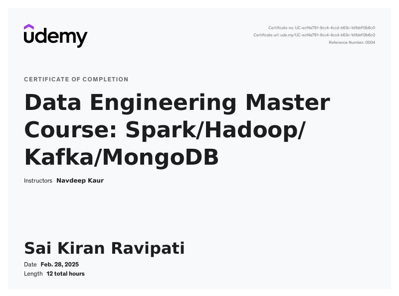 Data Engineering Master